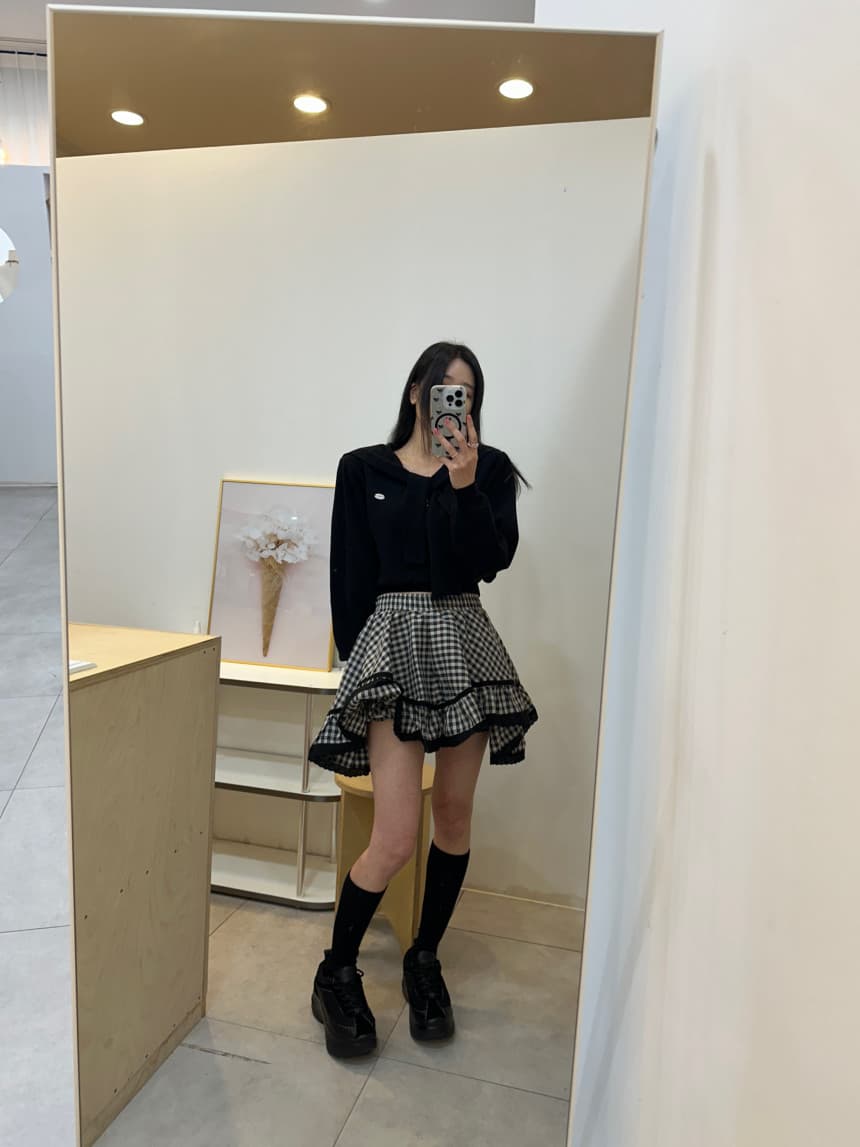 있음 선적 사이즈 업데이트 한국 chic 가을 겨울 새로운 한 부서 학원 스타일 숄 칼라 패치워크 슬림해 보이는 털 셔츠 상세 이미지 8
