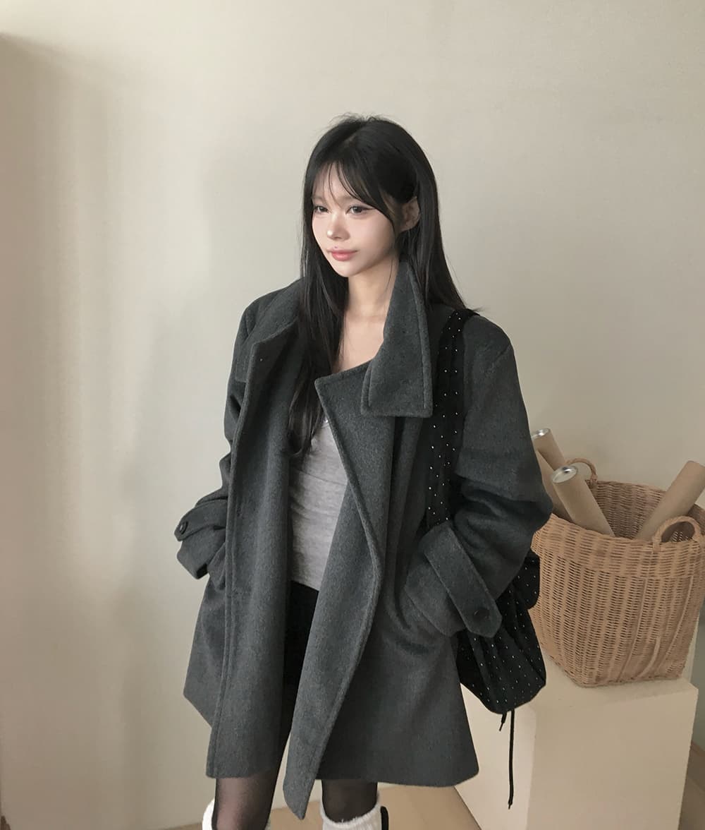 한국 chic 겨울 새로운 고급 센스 스탠드 칼라 플러스 면 두꺼운 모직 외투 상세 이미지 13
