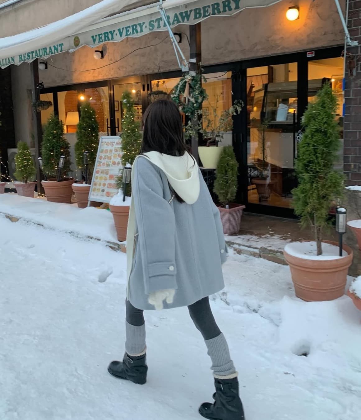 있음 선적 한국 chic 겨울 새로운 한 부서 고급 센스 모직 플러스 면 두꺼운 모직 외투 상세 이미지 25