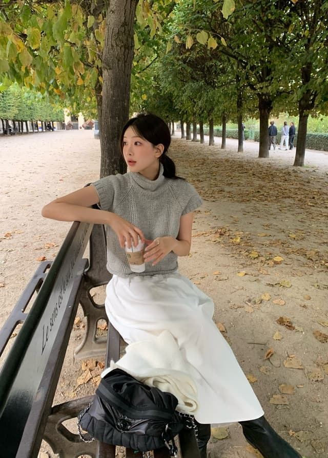 있음 선적 사이즈 업데이트 한국 chic 가을 겨울 새로운 ins 스탠드 칼라 품격 다용도 반팔 털 의류 상세 이미지 45