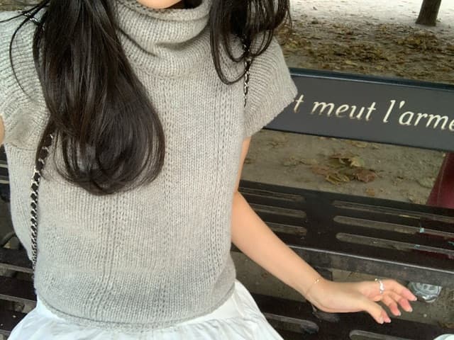 있음 선적 사이즈 업데이트 한국 chic 가을 겨울 새로운 ins 스탠드 칼라 품격 다용도 반팔 털 의류 상세 이미지 52
