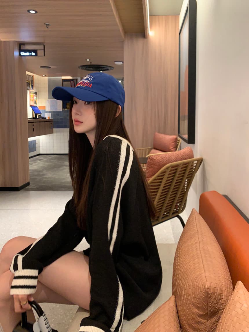 있음 선적 사이즈 업데이트 한국 chic 가을 미니멀리즘 V넥 캐주얼 긴팔 스웨터 상세 이미지 20