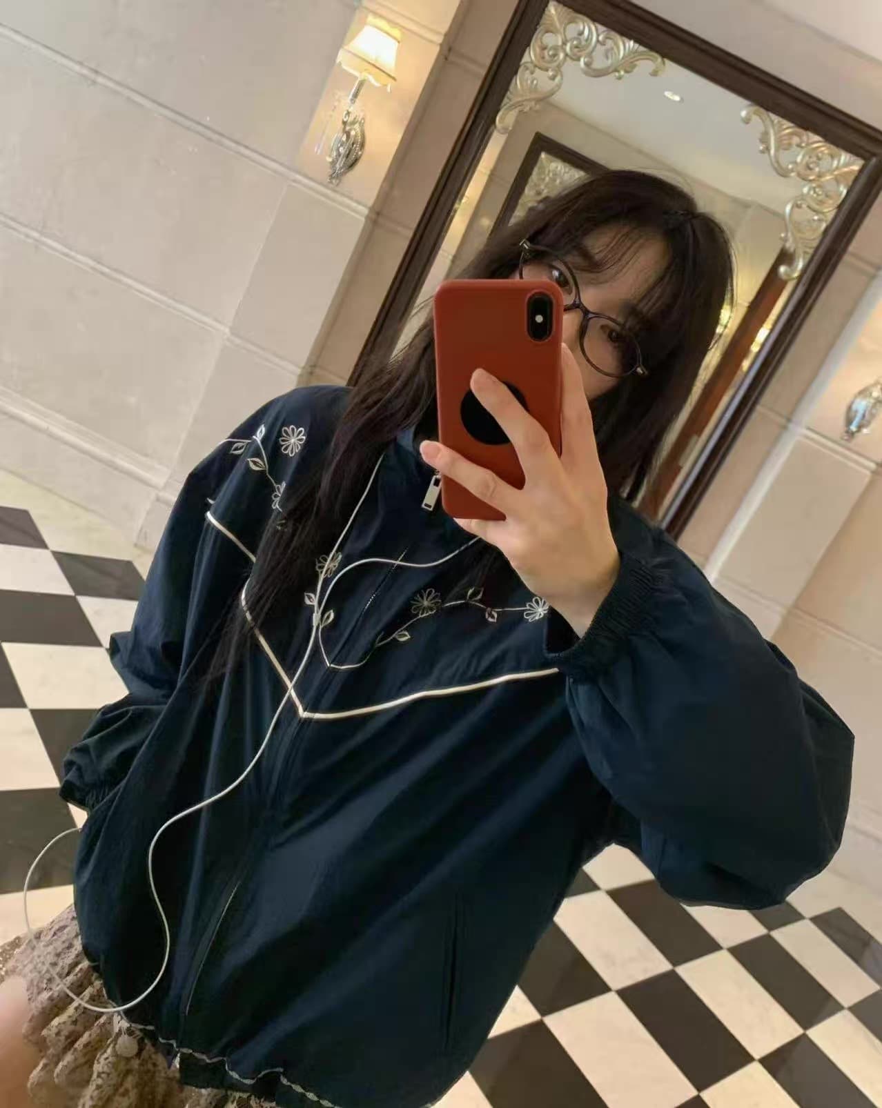한국 chic 가을 겨울 새로운 한 부서 레트로 가시 자수 재킷 재킷 상세 이미지 4