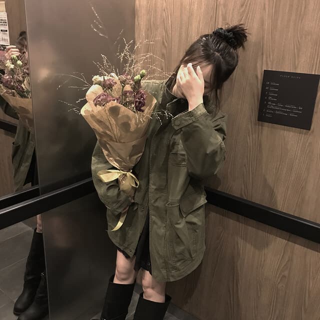 한국 chic 가을 겨울 새로운 한 부서 레트로 스탠드 칼라 기타 주머니 캐주얼 워크웨어 재킷 재킷 상세 이미지 5