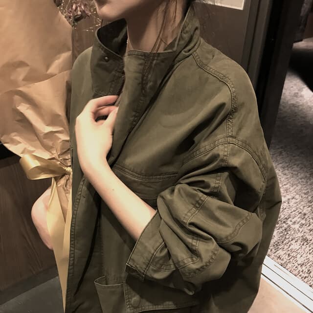 한국 chic 가을 겨울 새로운 한 부서 레트로 스탠드 칼라 기타 주머니 캐주얼 워크웨어 재킷 재킷 상세 이미지 6