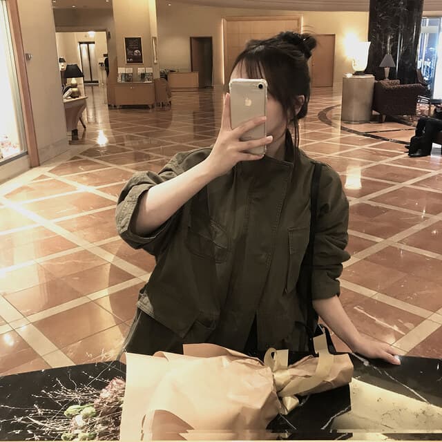 한국 chic 가을 겨울 새로운 한 부서 레트로 스탠드 칼라 기타 주머니 캐주얼 워크웨어 재킷 재킷 상세 이미지 20