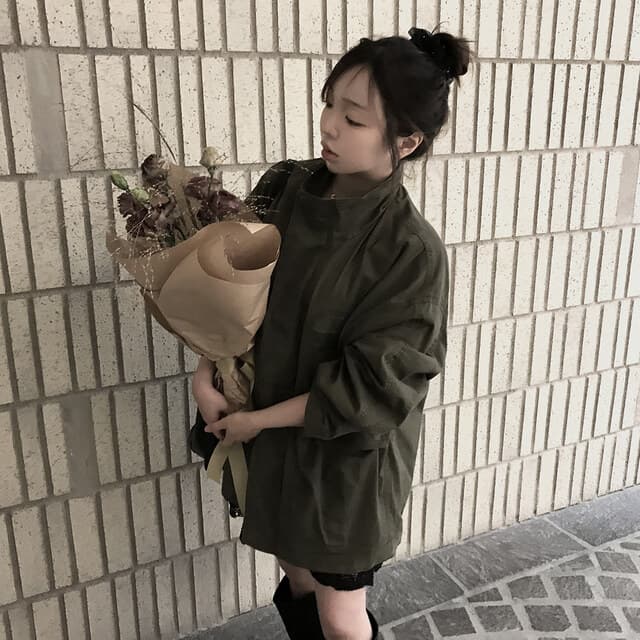한국 chic 가을 겨울 새로운 한 부서 레트로 스탠드 칼라 기타 주머니 캐주얼 워크웨어 재킷 재킷 상세 이미지 25