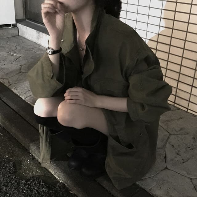한국 chic 가을 겨울 새로운 한 부서 레트로 스탠드 칼라 기타 주머니 캐주얼 워크웨어 재킷 재킷 상세 이미지 28