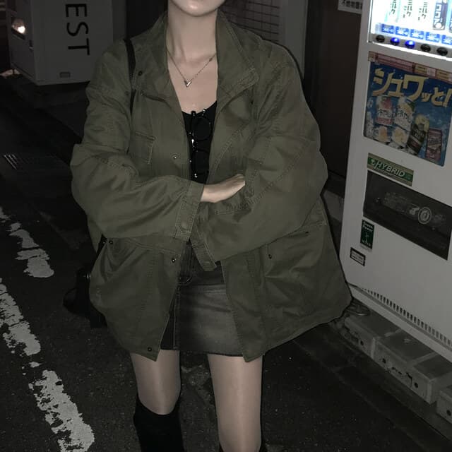 한국 chic 가을 겨울 새로운 한 부서 레트로 스탠드 칼라 기타 주머니 캐주얼 워크웨어 재킷 재킷 상세 이미지 31