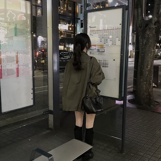 한국 chic 가을 겨울 새로운 한 부서 레트로 스탠드 칼라 기타 주머니 캐주얼 워크웨어 재킷 재킷 상세 이미지 37