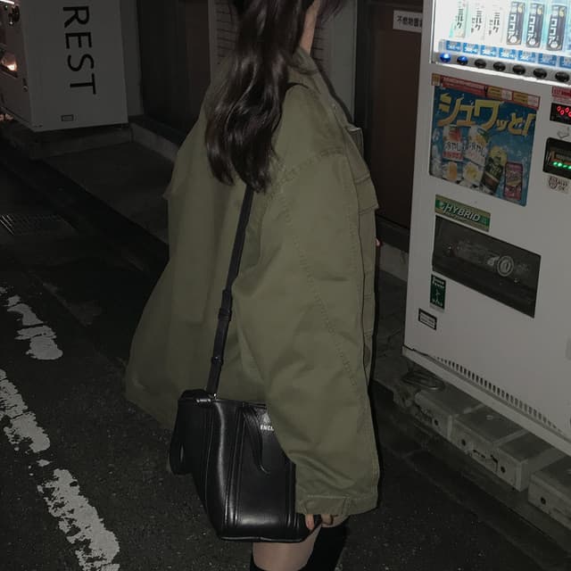 한국 chic 가을 겨울 새로운 한 부서 레트로 스탠드 칼라 기타 주머니 캐주얼 워크웨어 재킷 재킷 상세 이미지 39