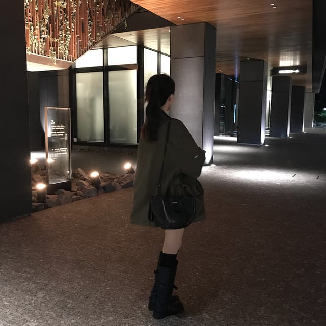한국 chic 가을 겨울 새로운 한 부서 레트로 스탠드 칼라 기타 주머니 캐주얼 워크웨어 재킷 재킷 상세 이미지 48