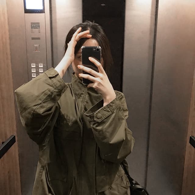 한국 chic 가을 겨울 새로운 한 부서 레트로 스탠드 칼라 기타 주머니 캐주얼 워크웨어 재킷 재킷 상세 이미지 58