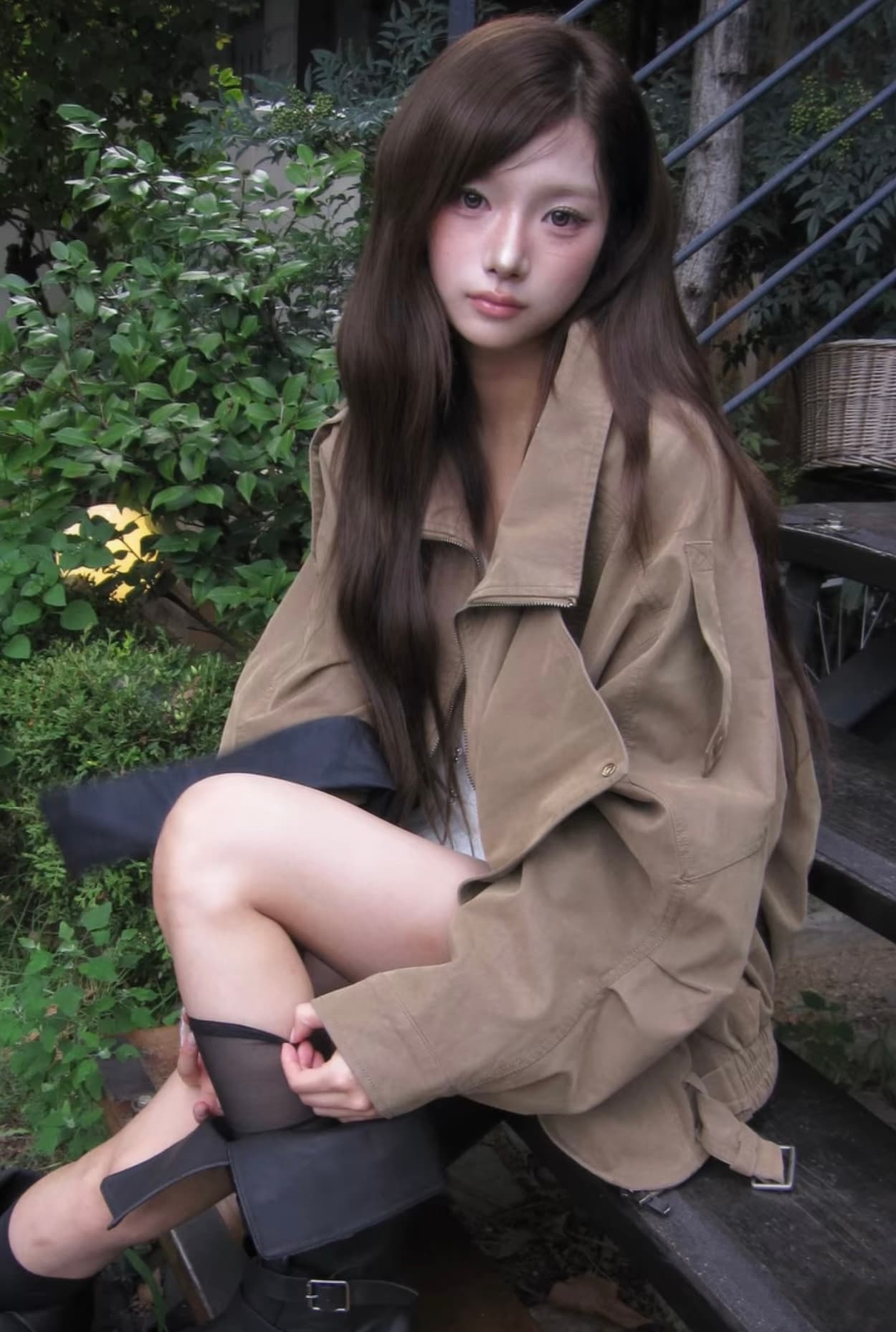한국 chic 겨울 새로운 한 부서 레트로 폴로 칼라 느슨함 센스 재킷 상세 이미지 2
