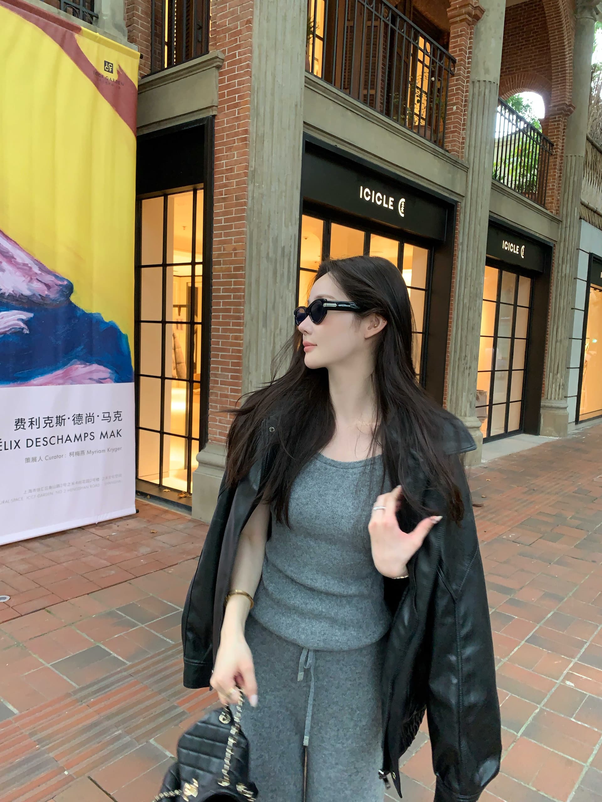 있음 선적 사이즈 업데이트 한국 chic 가을 겨울 고급 센스 캐미솔 카디건 코트 와이드 레그 팬츠 3종 세트 상세 이미지 54