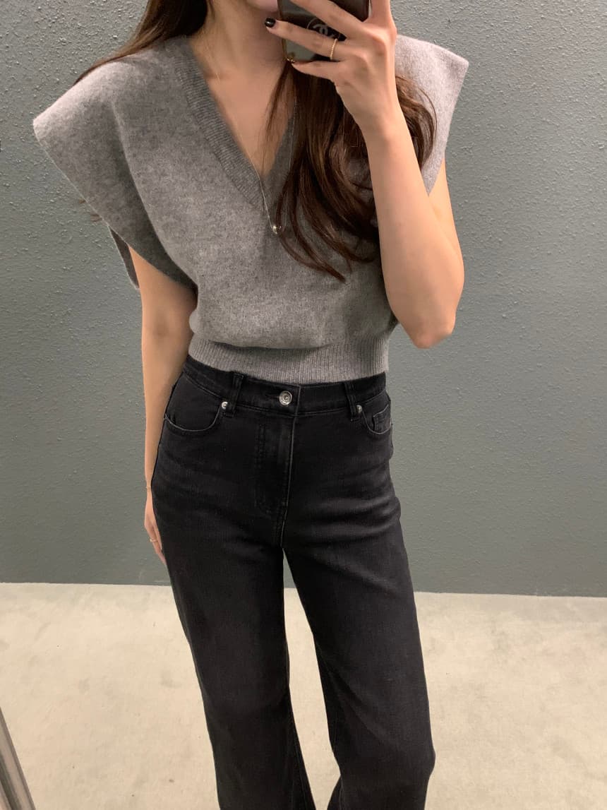 있음 선적 사이즈 업데이트 한국 chic 가을 레트로 V넥 베스트 스웨터 여자 루즈핏 다용도 니트 조끼 상세 이미지 4