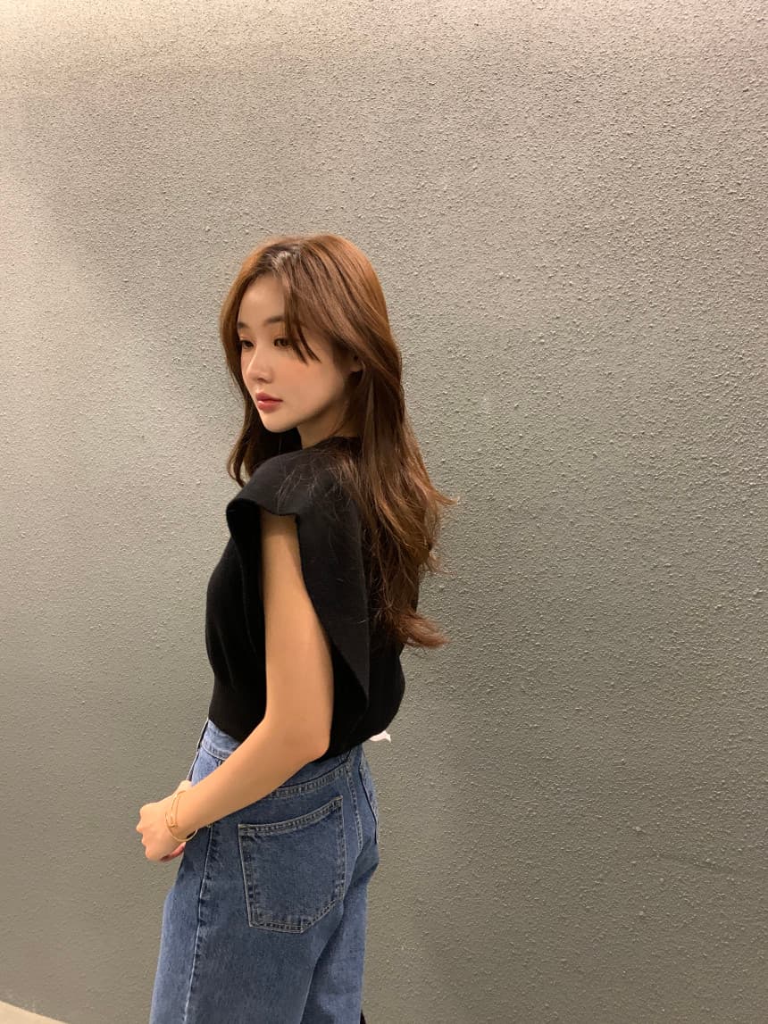 있음 선적 사이즈 업데이트 한국 chic 가을 레트로 V넥 베스트 스웨터 여자 루즈핏 다용도 니트 조끼 상세 이미지 8