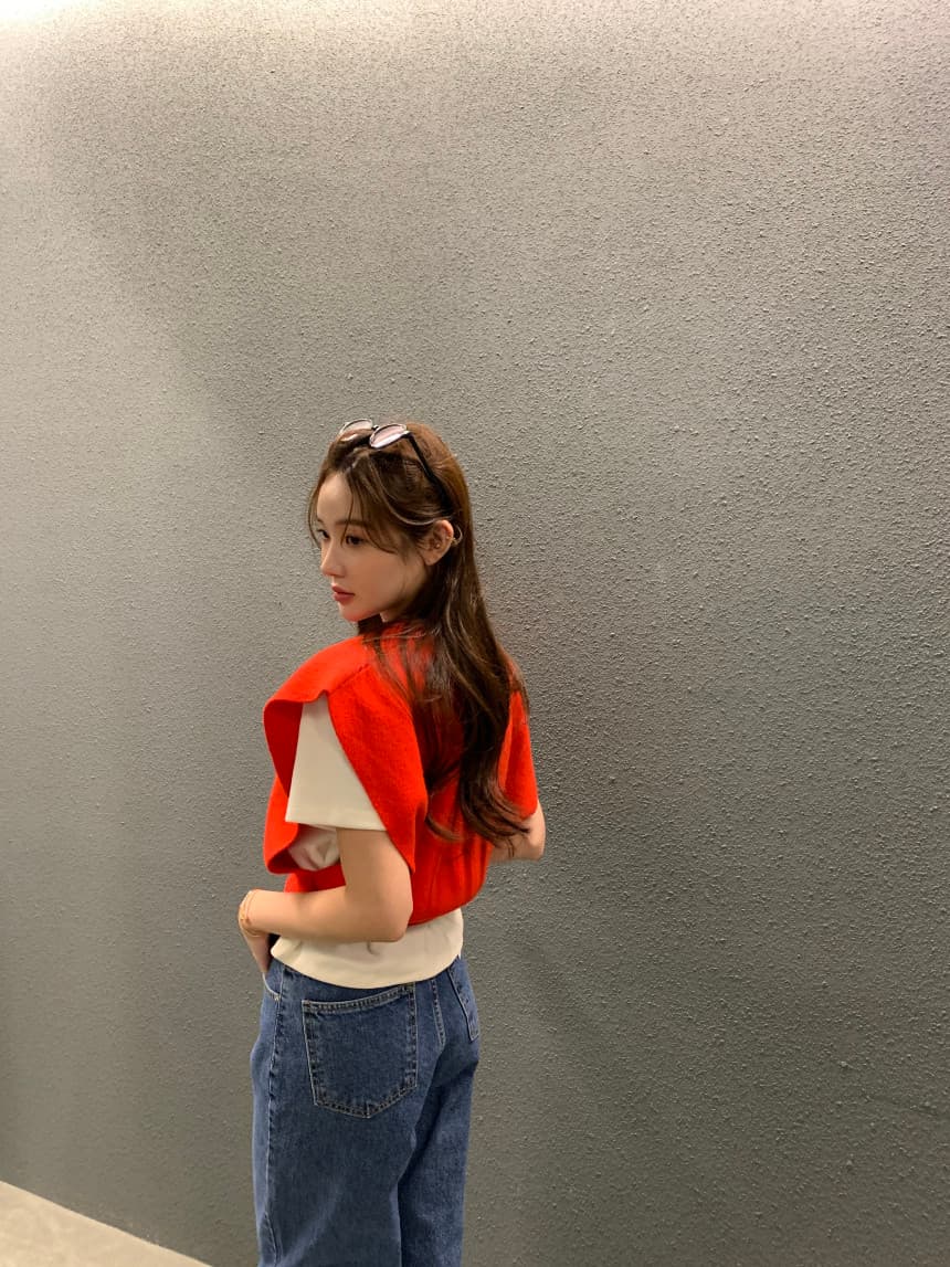 있음 선적 사이즈 업데이트 한국 chic 가을 레트로 V넥 베스트 스웨터 여자 루즈핏 다용도 니트 조끼 상세 이미지 47