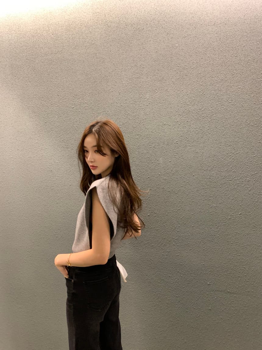 있음 선적 사이즈 업데이트 한국 chic 가을 레트로 V넥 베스트 스웨터 여자 루즈핏 다용도 니트 조끼 상세 이미지 52
