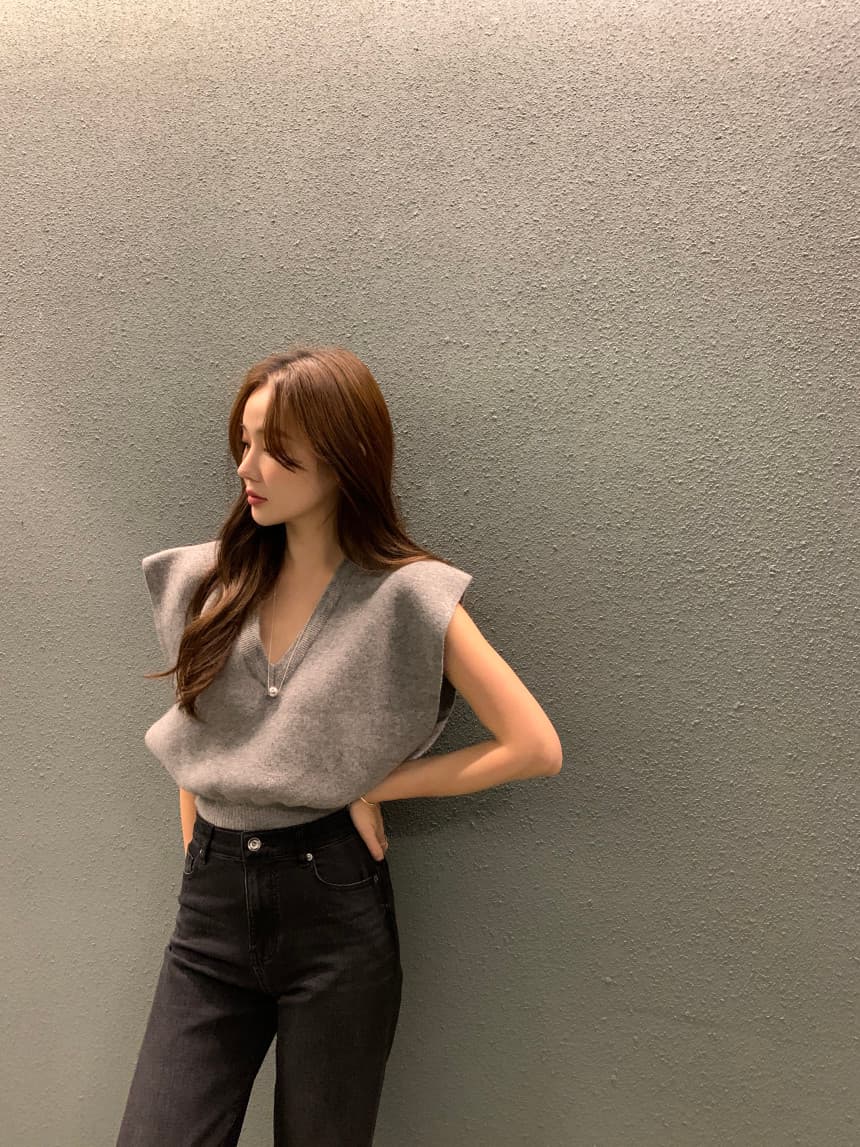있음 선적 사이즈 업데이트 한국 chic 가을 레트로 V넥 베스트 스웨터 여자 루즈핏 다용도 니트 조끼 상세 이미지 58