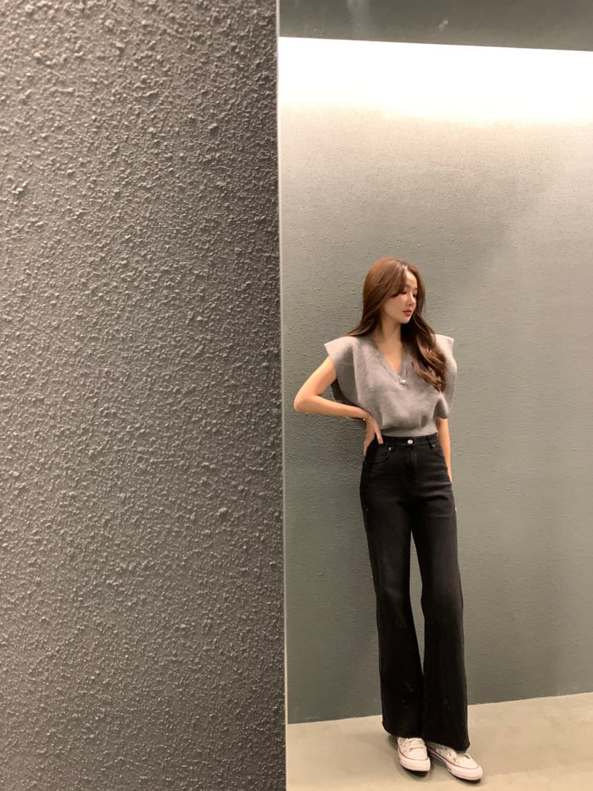 있음 선적 사이즈 업데이트 한국 chic 가을 레트로 V넥 베스트 스웨터 여자 루즈핏 다용도 니트 조끼 상세 이미지 60