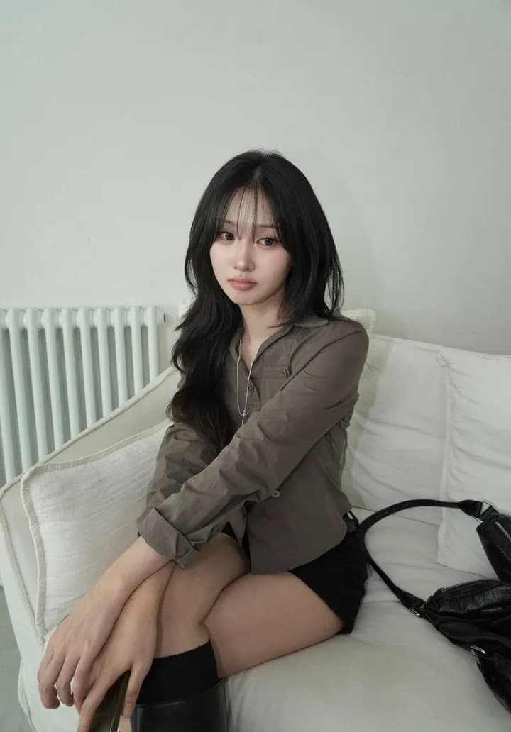 한국 chic 가을 겨울 새로운 레트로 단추 장식 몸매 가꾸기 슬림해 보이는 셔츠 상세 이미지 11
