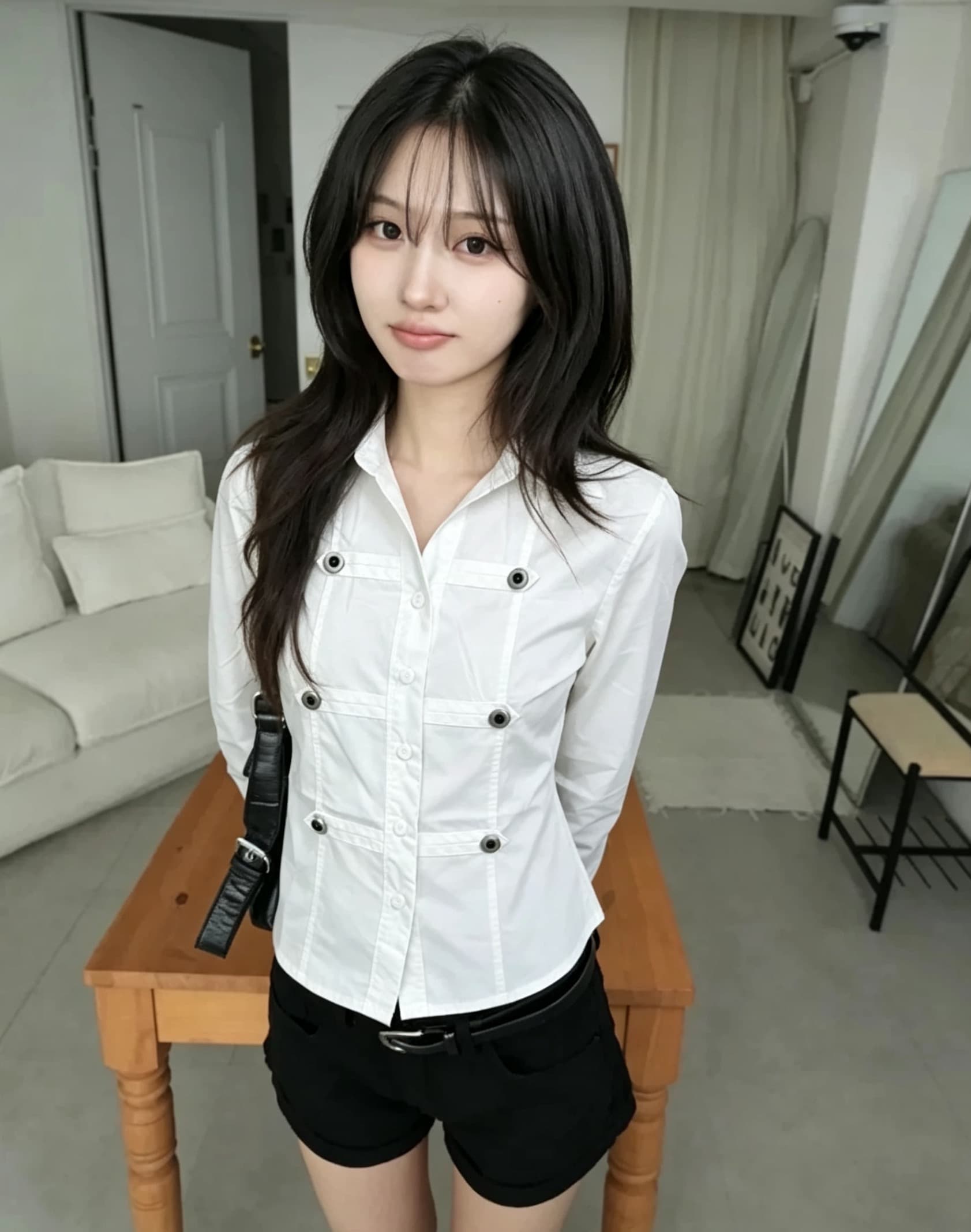 한국 chic 가을 겨울 새로운 레트로 단추 장식 몸매 가꾸기 슬림해 보이는 셔츠 상세 이미지 21