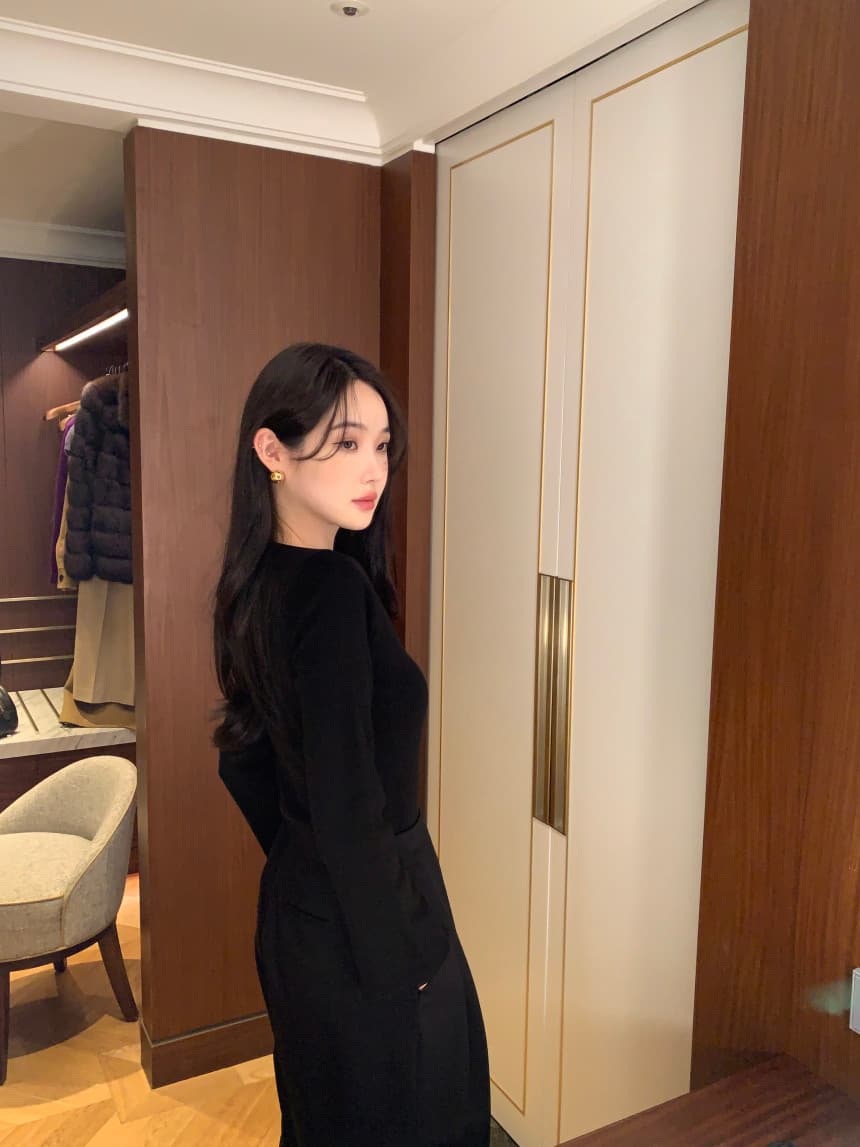 있음 선적 사이즈 업데이트 한국 chic 가을 한국 스타일 레트로 스트라이프 나팔 소매 니트 스웨터 여성 몸매 가꾸기 맨위 상세 이미지 43