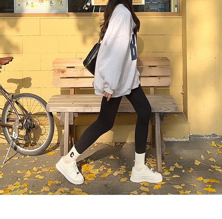 있음 선적 사이즈 업데이트 chic 가을 겨울 한 부서 스탠드 칼라 지퍼 루즈핏 알파벳 프린트 털이 있는 보온 후드티 상세 이미지 5