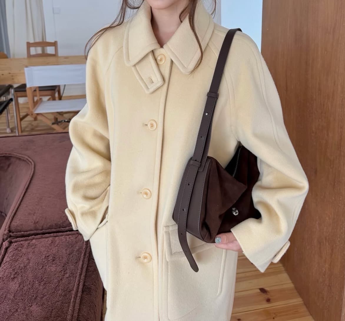 한국 chic 겨울 새로운 한 부서 플러스 면 두꺼운 모직 코트 이미지 2