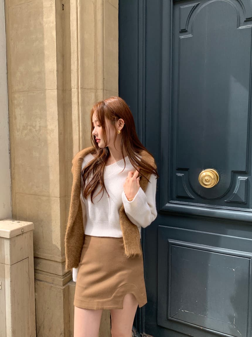 있음 선적 사이즈 업데이트 한국 chic 가을 겨울 레트로 V넥 긴팔 스웨터 여자 루즈핏 느긋한 니트 스웨터 상세 이미지 18