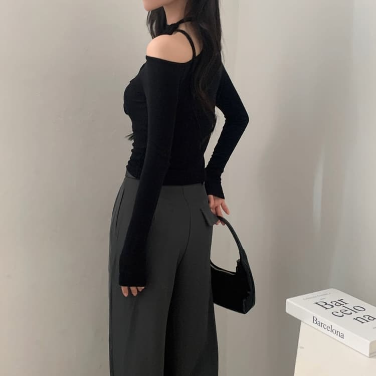 있음 선적 사이즈 업데이트 한국 chic 가을 프랑스식 이슬 쇄골 레이스업 긴팔 티셔츠 몸매 가꾸기 만나는 맨위 상세 이미지 30