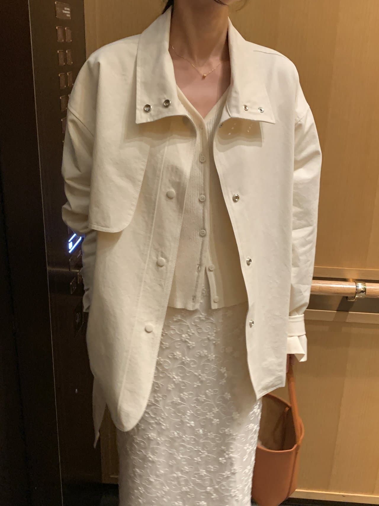 있음 선적 사이즈 업데이트 한국 chic 가을 새로운 스탠드 칼라 품격 레이스업 루즈핏 재킷 재킷 상세 이미지 9