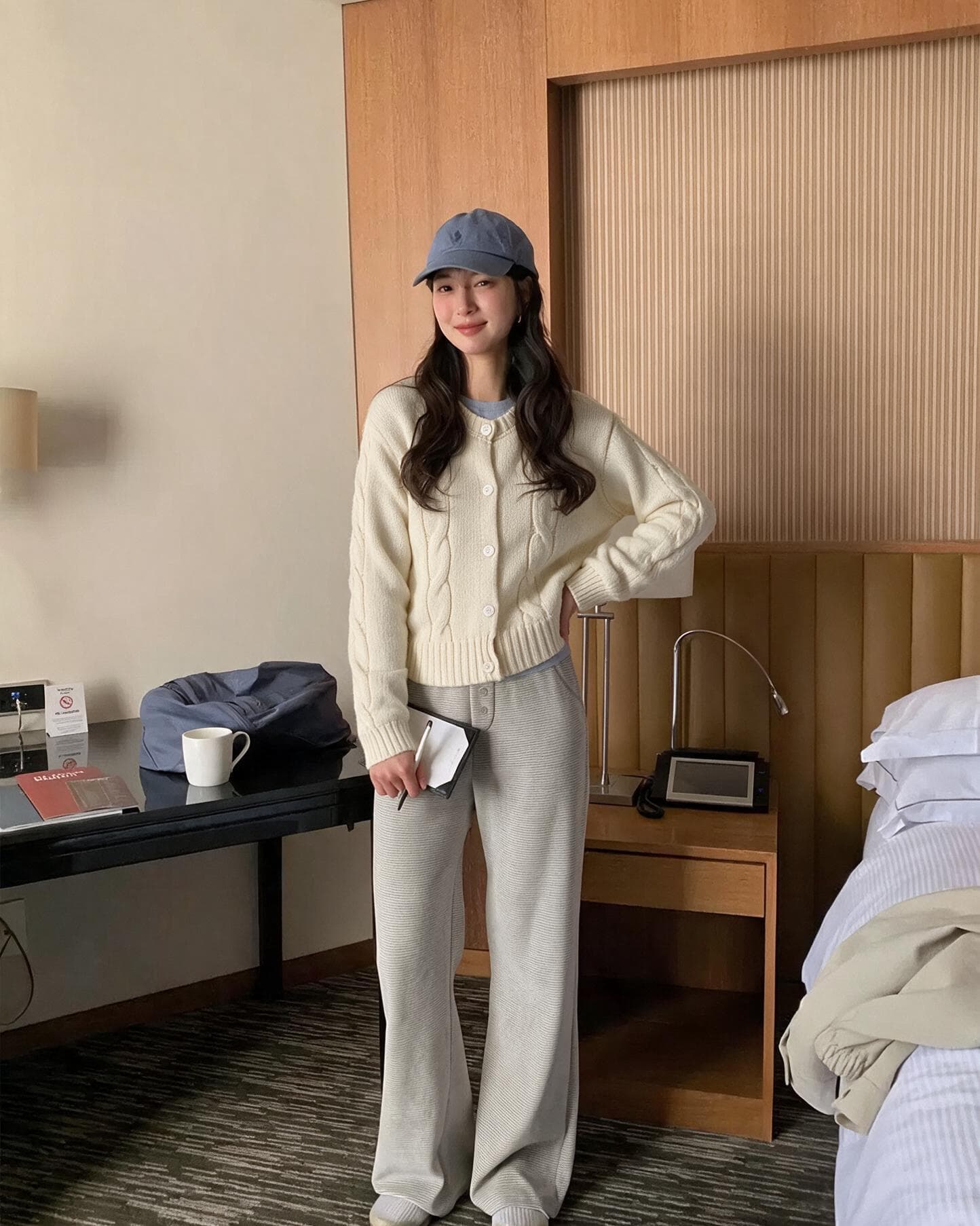 있음 선적 한국 chic 가을 새로운 달콤함 꽈배기 니트 오픈 가디건 스웨터 코트 상세 이미지 2