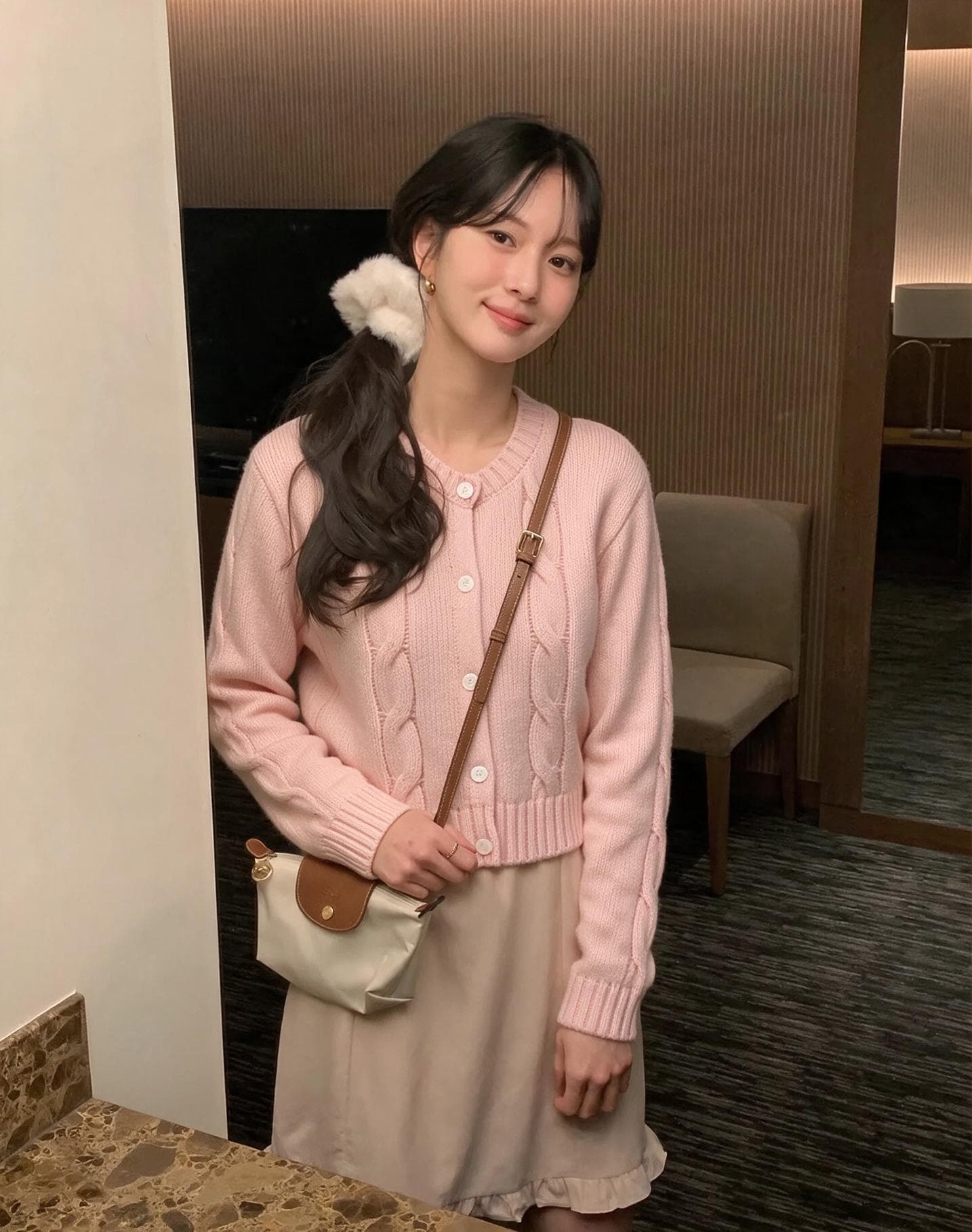 있음 선적 한국 chic 가을 새로운 달콤함 꽈배기 니트 오픈 가디건 스웨터 코트 상세 이미지 6