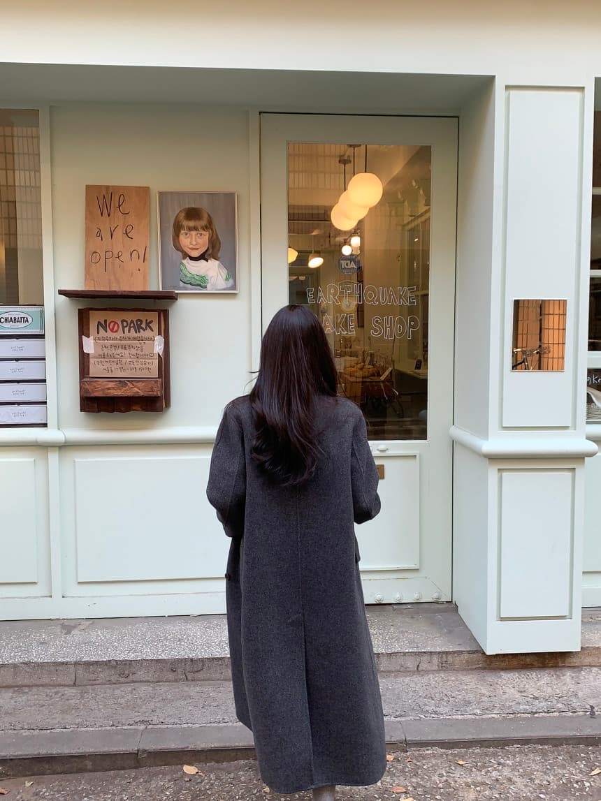 있음 선적 사이즈 업데이트 한국 chic 겨울 새로운 프랑스식 레트로 정장 칼라 롱 코트 모직 코트 상세 이미지 34