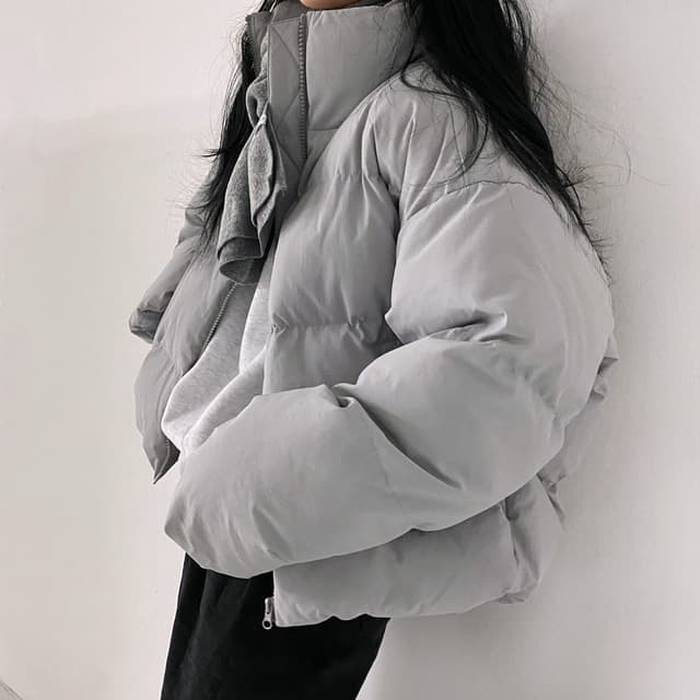 있음 선적 사이즈 업데이트 겨울 한 부서 루즈핏 손 플러그 면 보온 면 의류 여성 느긋한 다용도 짧은 여성 코트 이미지 2