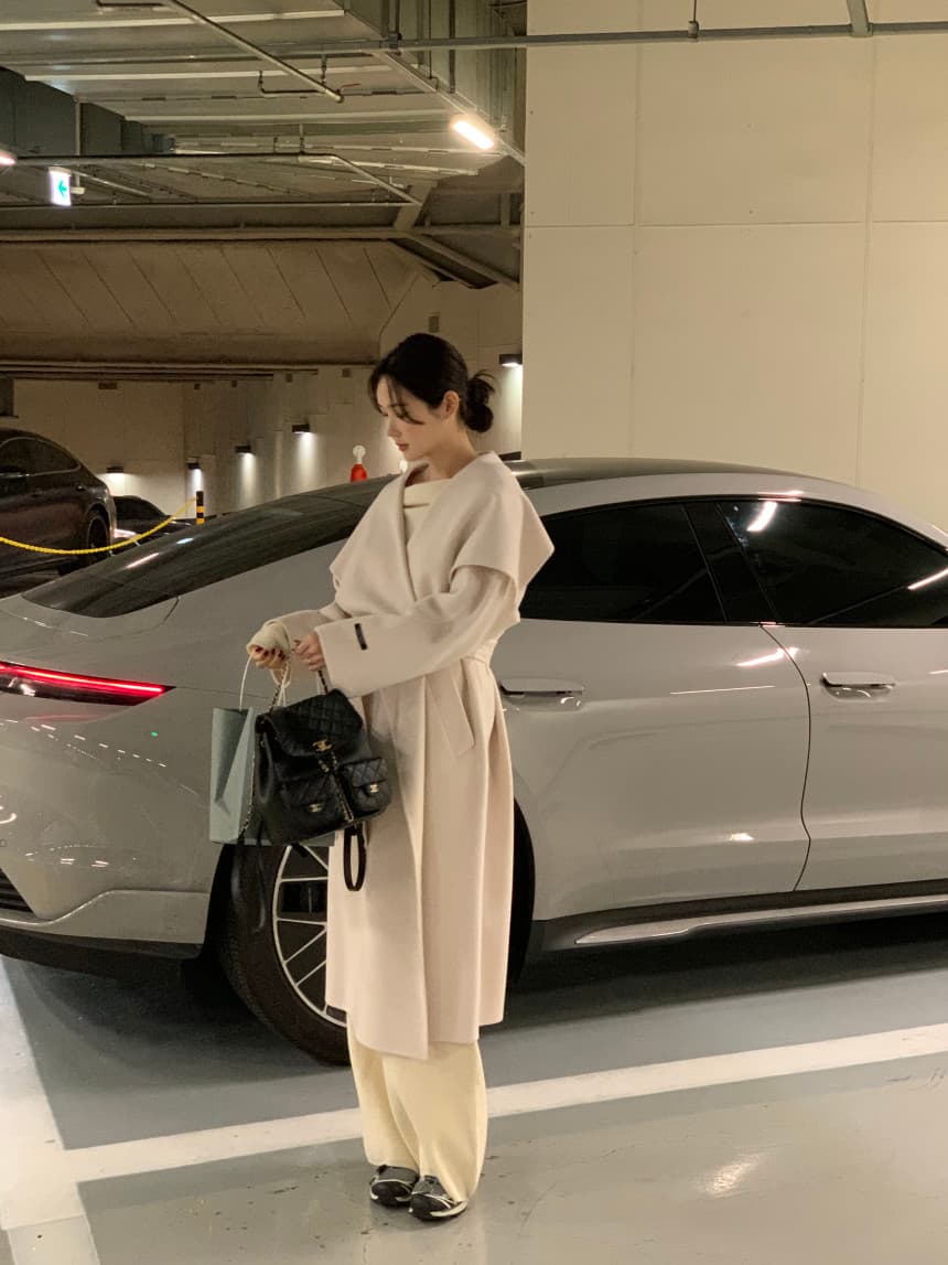 있음 선적 사이즈 업데이트 한국 chic 프랑스식 보트넥 오프숄더 긴팔 스웨터 니트 와이드 레그 팬츠 세트 상세 이미지 36