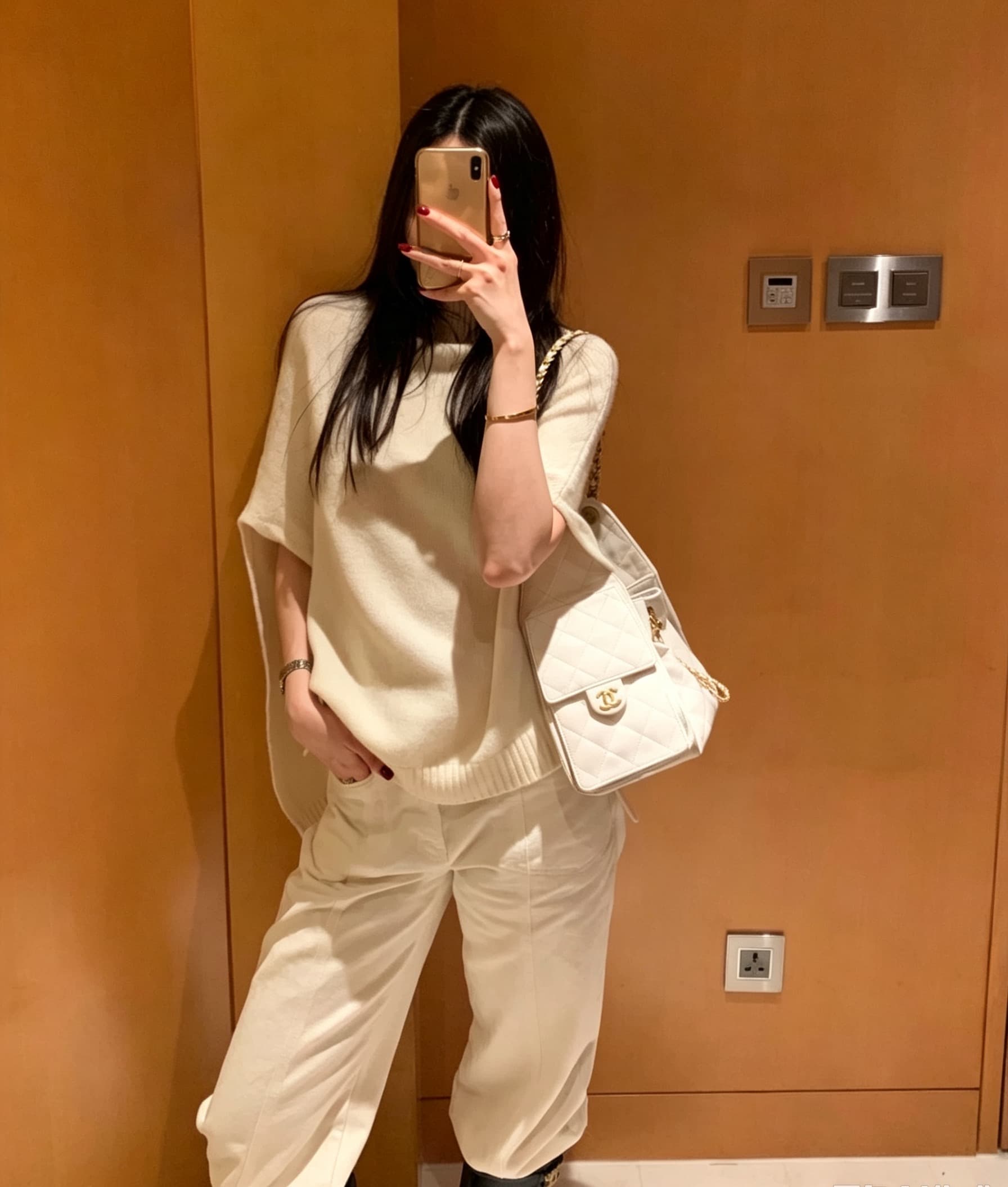 한국 chic 가을 겨울 새로운 한 부서 품격 망토 다용도 스웨터 상세 이미지 8