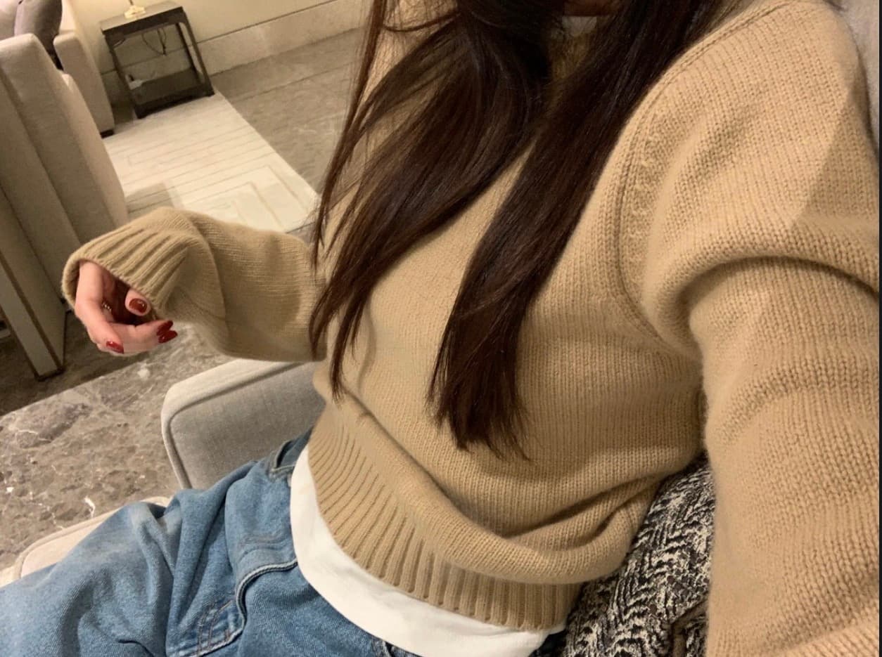 한국 chic 가을 겨울 새로운 한 부서 라운드 넥 미니멀리즘 품격 털 의류 상세 이미지 41