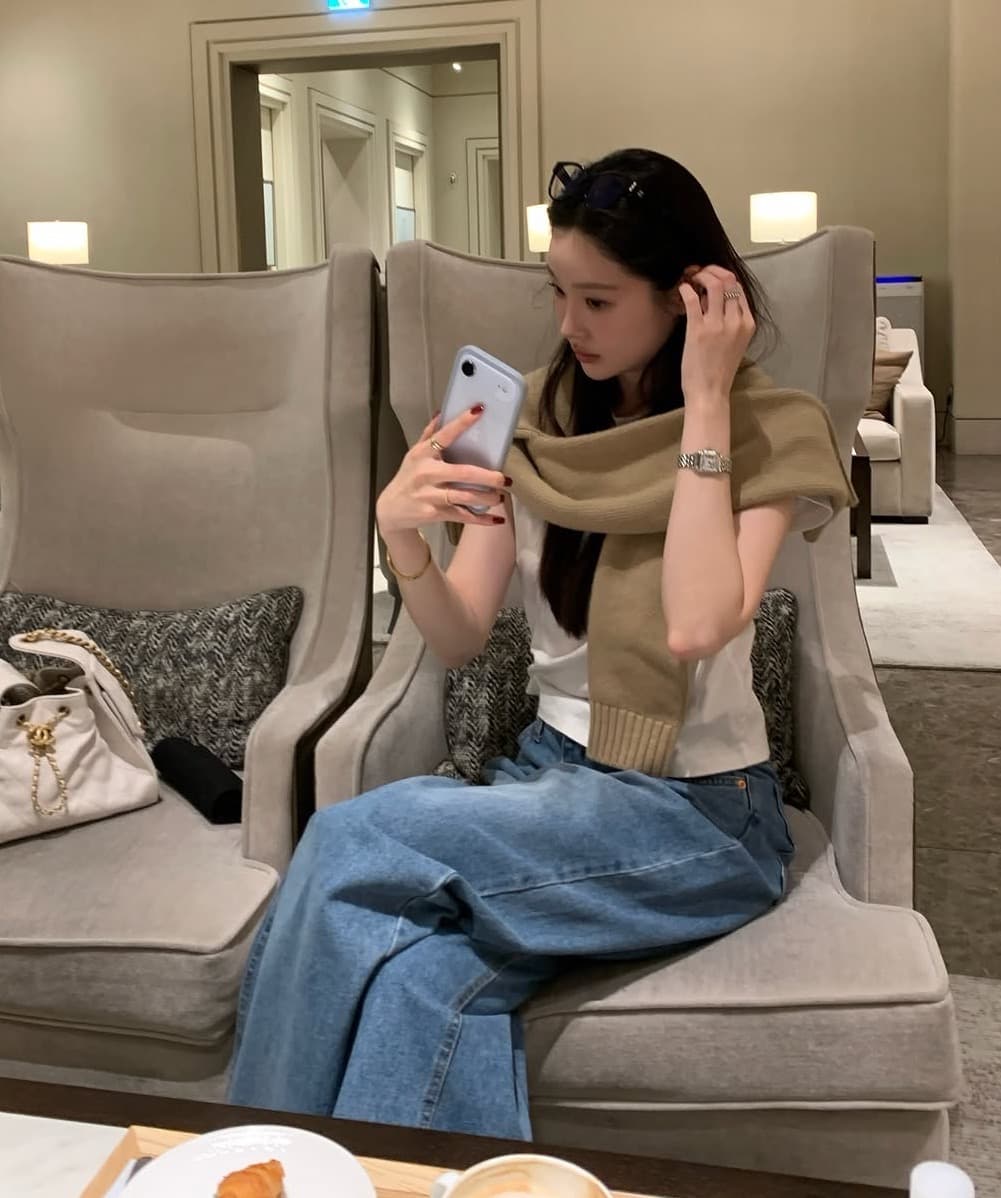 한국 chic 가을 겨울 새로운 한 부서 라운드 넥 미니멀리즘 품격 털 의류 상세 이미지 48