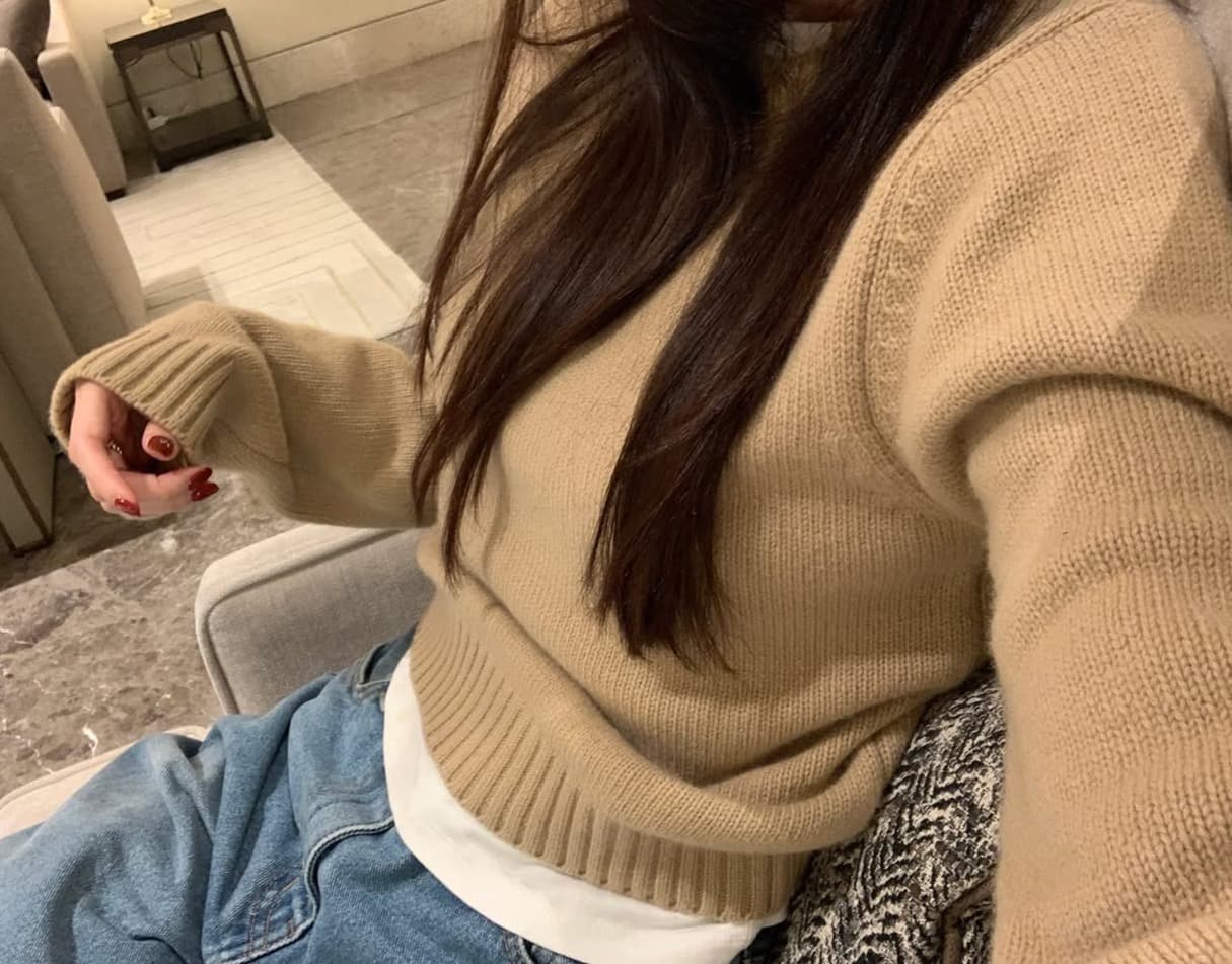 한국 chic 가을 겨울 새로운 한 부서 라운드 넥 미니멀리즘 품격 털 의류 상세 이미지 49
