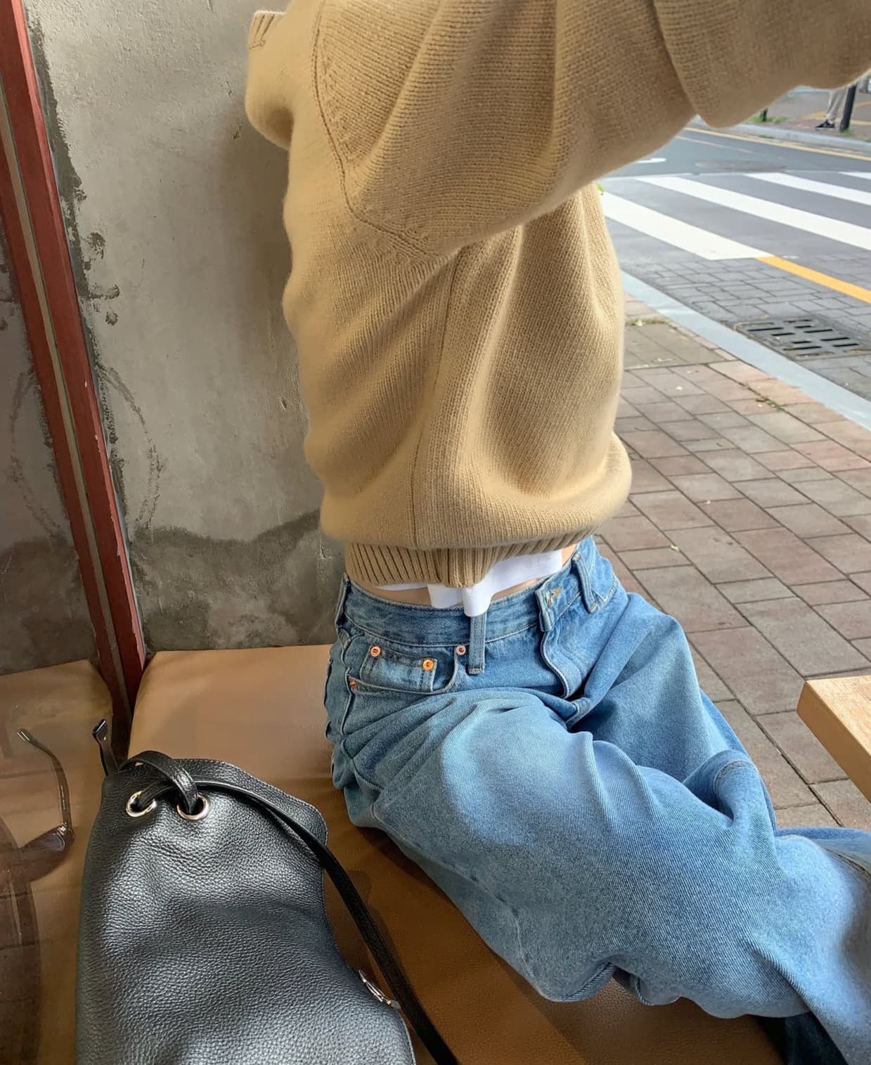 한국 chic 가을 겨울 새로운 한 부서 라운드 넥 미니멀리즘 품격 털 의류 상세 이미지 50