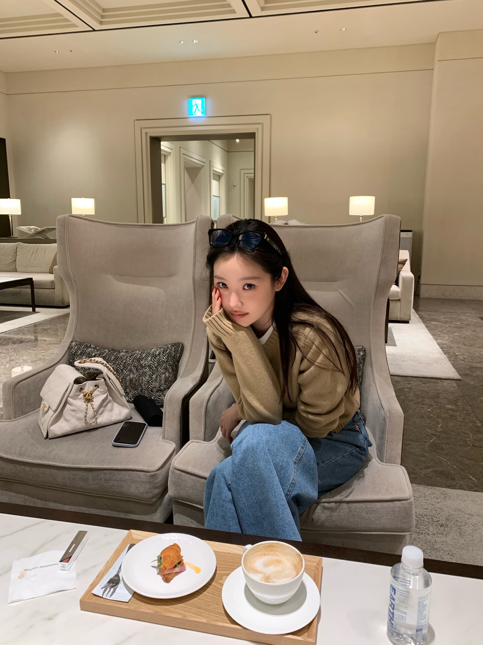 한국 chic 가을 겨울 새로운 한 부서 라운드 넥 미니멀리즘 품격 털 의류 상세 이미지 4