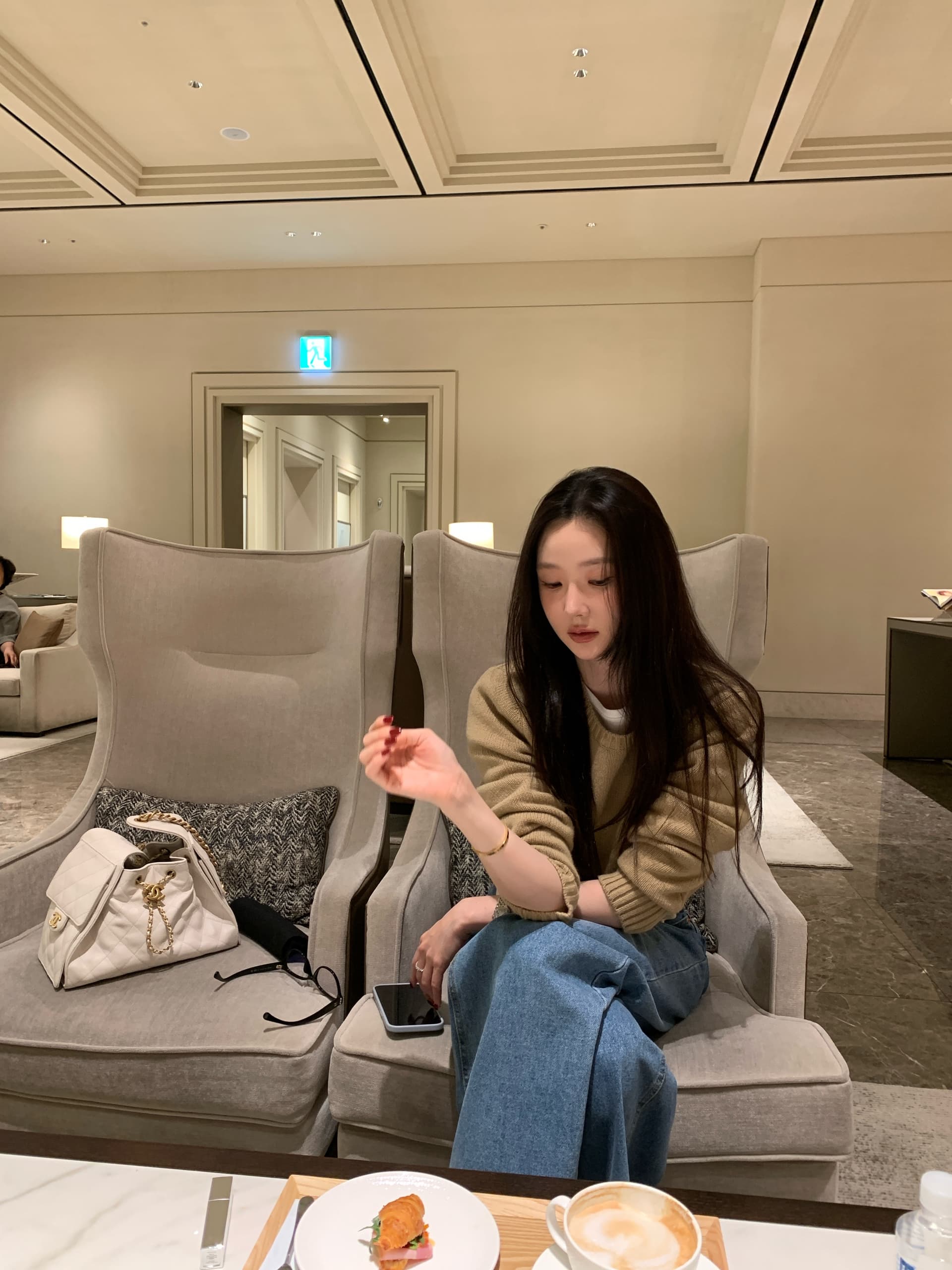 한국 chic 가을 겨울 새로운 한 부서 라운드 넥 미니멀리즘 품격 털 의류 상세 이미지 5