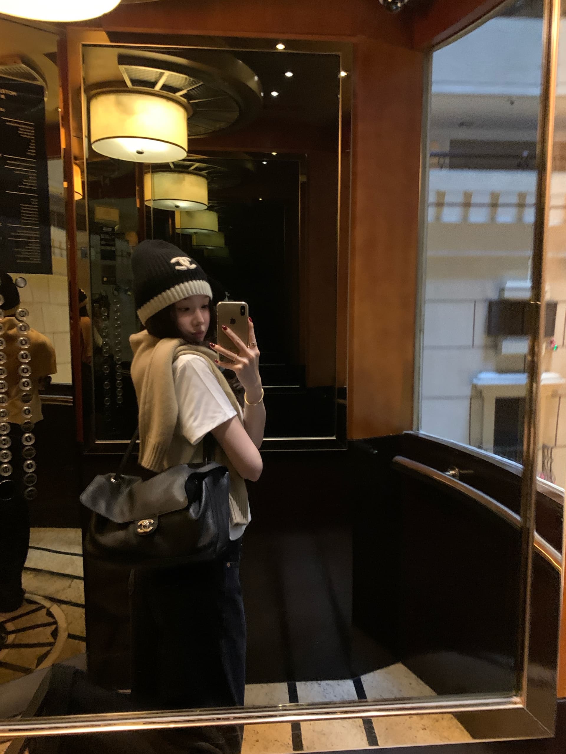 한국 chic 가을 겨울 새로운 한 부서 라운드 넥 미니멀리즘 품격 털 의류 상세 이미지 8