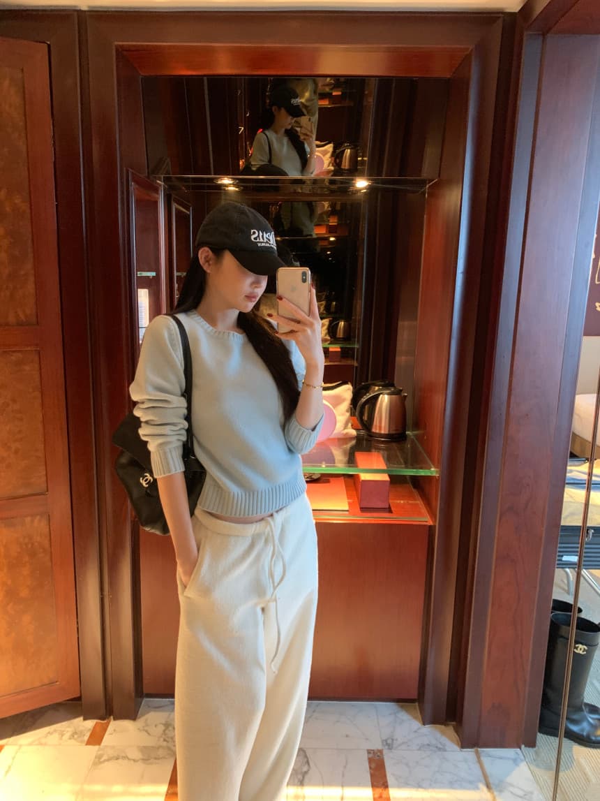 한국 chic 가을 겨울 새로운 한 부서 라운드 넥 미니멀리즘 품격 털 의류 상세 이미지 37