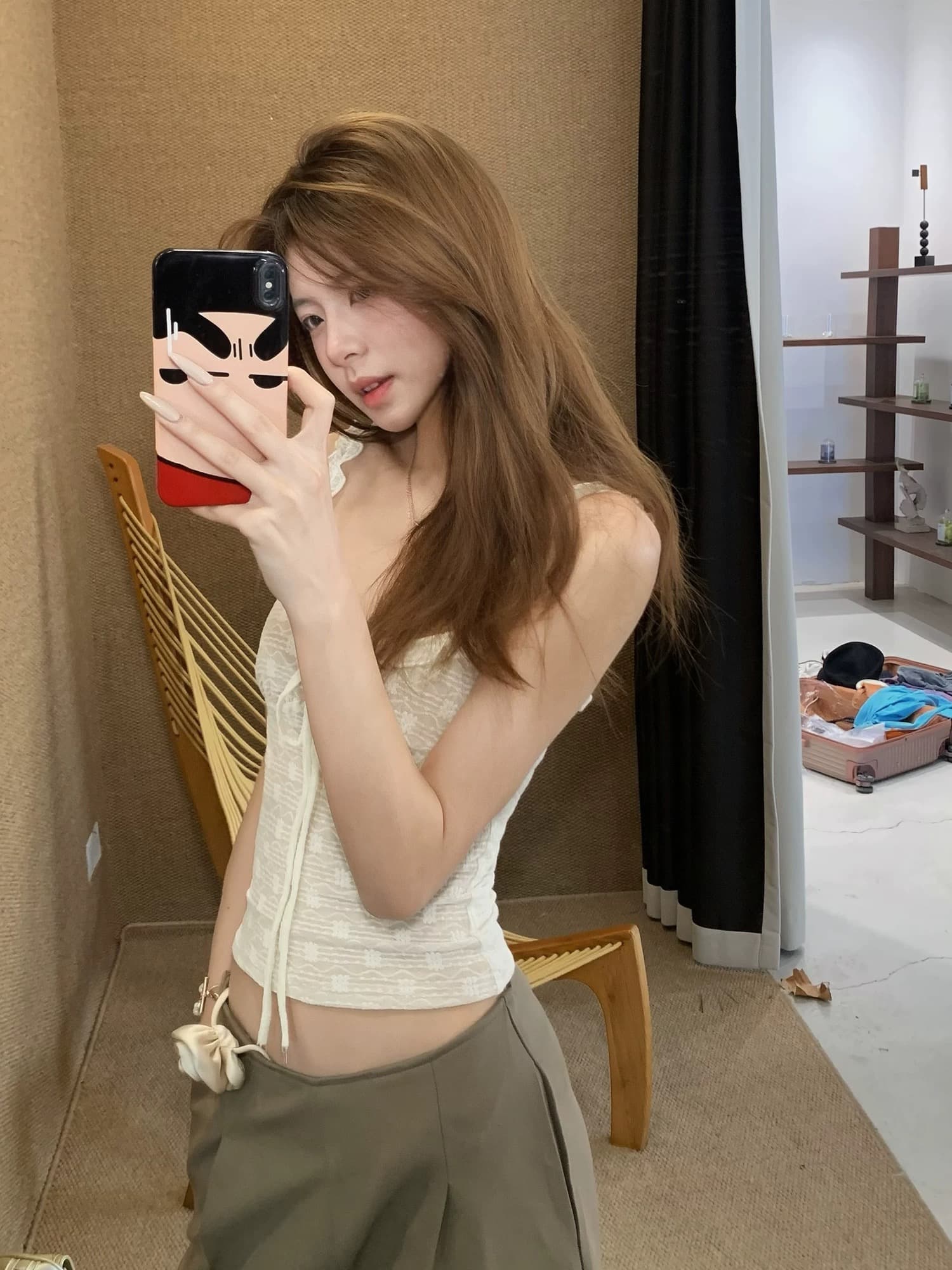 e7q8 프랑스식 순수한 욕망 핫걸 여름 2026 새로운 명중 가져 가라. 레이스 몸매 가꾸기 슬림해 보이는 디자인 슬립 맨위 여성 이미지 3