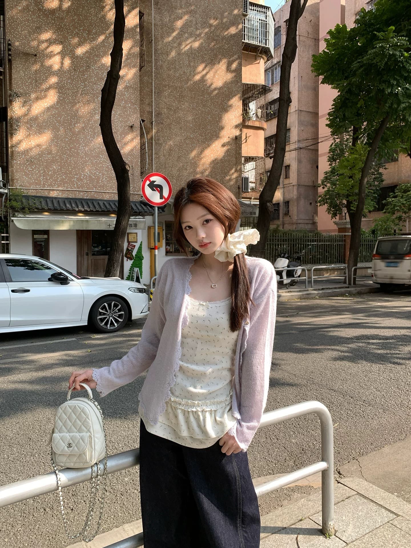 송 긍정적 인 En 살구 바닥 꽃무늬 이중층 프릴 레이스 캐미솔 여름 한 부서 슈퍼 잘 생긴 몸매 가꾸기 맨위 상세 이미지 2