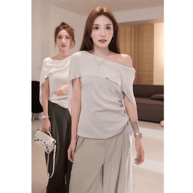 moprobably 리 줘 Connaught 아름다움 여단 품격 망토 페이크 레이어드 반팔 티셔츠 여름 캐주얼 맨위 상세 이미지 1